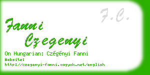 fanni czegenyi business card